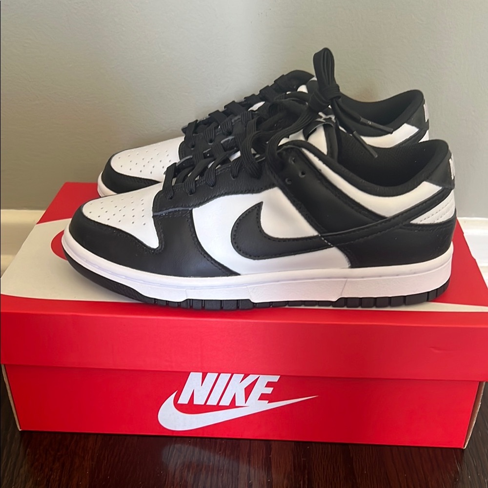 Nike Black and White Panda Dunk Low Sneakers
